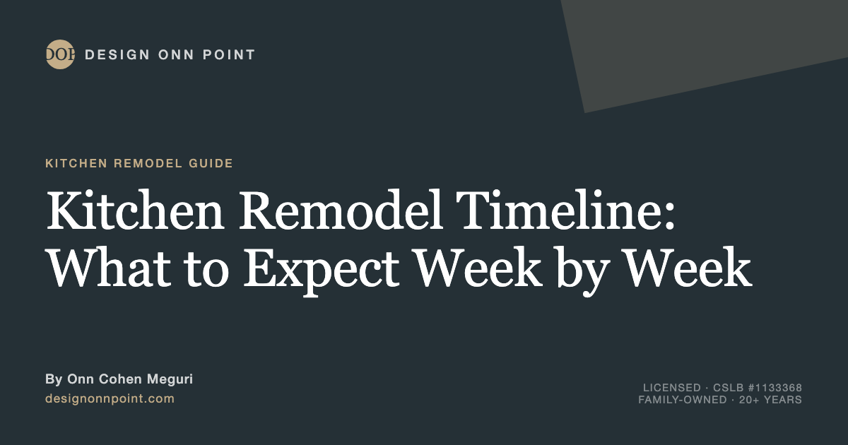 Kitchen Remodel Timeline: What to Expect Week by Week